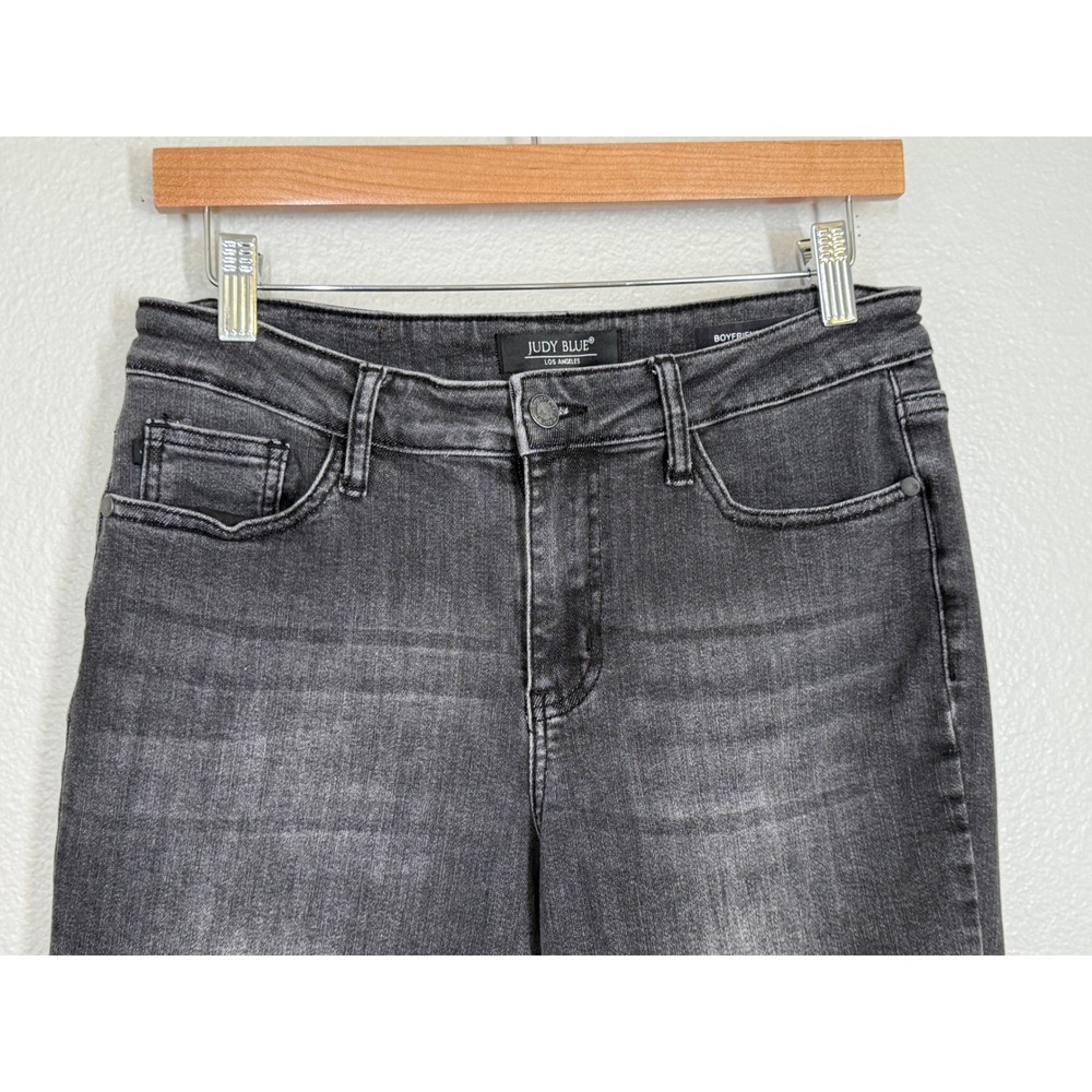 Judy Blue Boyfriend Jeans Size 7/28 Gray Wash Denim Cuffed Ankle Casual JB88130 - Picture 5 of 14